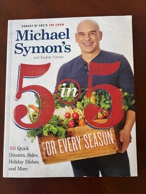 Michael Symon's 5 in 5 For Every Season Cookbook - Blue & Red Cover